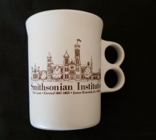 Vintage Bennington Pottery Coffee Mug Smithsonian Inst Trigger Handle 10 Oz