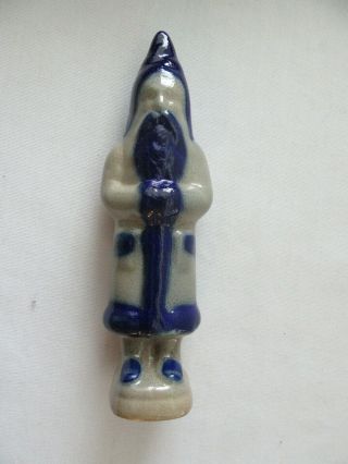 Beaumont Brothers Pottery (bbp) Salt Glazed Santa Claus Made In Maine Blue