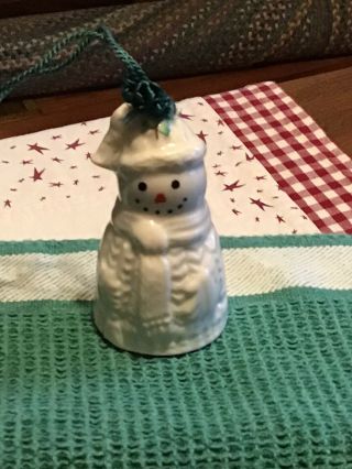 - Christmas Snowman,  Belleek Pottery Ltd. ,  Fine Parian China Ornament 199