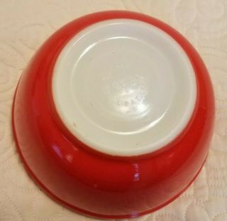 402 Vintage PYREX Primary RED Mixing Nesting Bowl 1 1/2 Qt.  7 1/8 