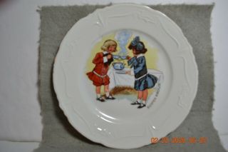 Vintage Child Buster Brown And Mary Jane Tea Party German Three Crown Plate