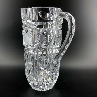 Vintage Eapg Clear Glass Pitcher Pressed Glass Water Pitcher Summertime 8.  5”
