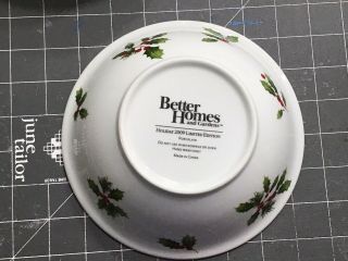Better Homes & Gardens HOLIDAY 2009 LIMITED EDITION Soup / Cereal Bowls 3