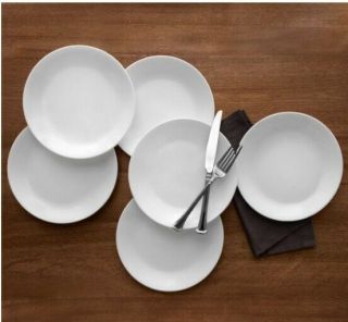 Classic Winter Frost White Dinner Plate Set Of 6 10.  25 " Crack And Chip Resistant