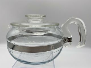 Vintage Pyrex 6 Cup Stove Top Coffee Pot Tea Kettle 8446b With Lid