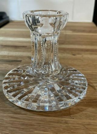 Two Large Waterford Crystal Elegant Single Light Candle Holders Candlesticks 3