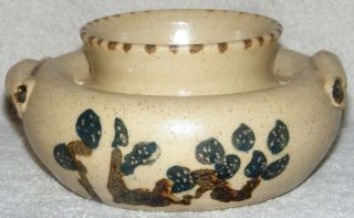 Signed Studio Pottery Flower Frog Vase