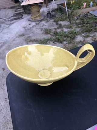 Red Wing Yellow Speckle Console Bowl - Charles Murphy - Mid Century