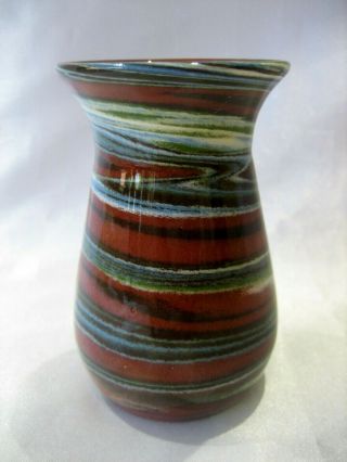 Vintage Desert Sands Handmade Mission Swirl Arts And Crafts Vase