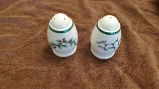 Spode Christmas Tree Pattern Salt And Pepper Shakers