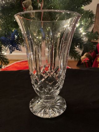 Vintage Waterford Crystal Lismore 8 1/2 " Footed Pedestal Vase