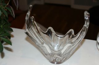 Daum France Crystal Vase 7 By 7 By 4 Inches