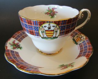 Vintage Royal Standard " Bonnie Scotland " Clan Cameron Teacup And Saucer