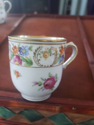 Vintage Schumann Bavaria Chateau Dresden Flowers Demitasse Tea Cup - Cup Only 3
