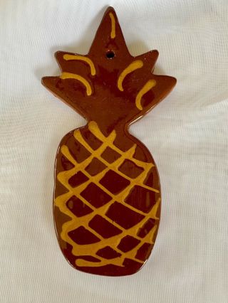 Ned Foltz Reinholds,  Pa (lancaster Area) Redware Pottery Pineapple Ornament.