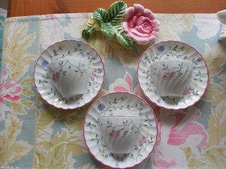 Johnson Brothers Summer Chintz Set Of 3 Wall Pockets Made From Teacups Cute