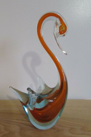 Bargain 30 Off Large Vintage Murano Art Glass Bird Figurine Swan Ornament