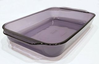 Pyrex Purple Amethyst 3 Qt Glass Lasagna Pan Baking Casserole 233 - 13 X 9 "