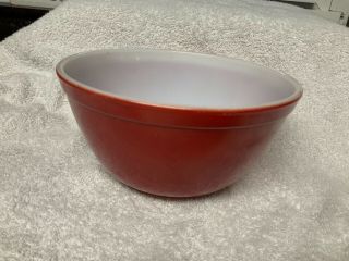 Vintage Pyrex Red Primary Color 1.  5 Quart 402 Mixing Bowl