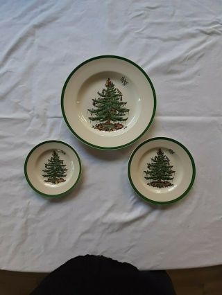 Nikko Christmas Tree 3 Tier Xmas Serving Tray Replacement Plates - By Spode