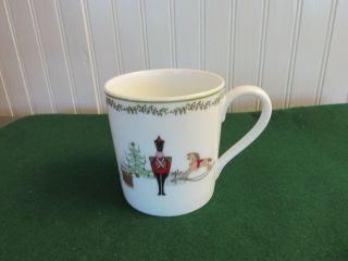 Limoges Bernardaud Grenadiers Happy Holiday Coffee Cup - Porcelain