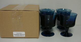Denby Arabesque (blue Ice) Champage Glasses Set/4 More Available