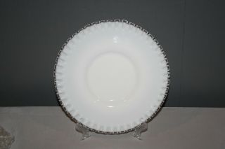 Vintage Fenton Silver Crest 10.  5 " Dinner Plate Milk Glass Individual
