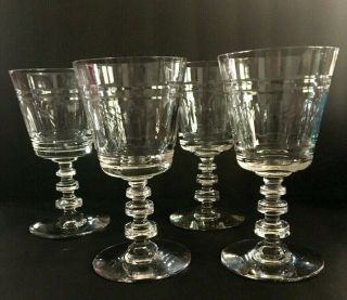 MCM Libbey SHERATON Wine Glasses Set of 4 2