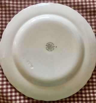 Wedgwood Eturia Barlaston Queen ' s Ware,  Blue on White 8” Plate No Chips,  Cracks 2