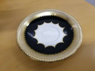 GORGEOUS VINTAGE AYNSLEY ENGLAND BLACK AND GOLD CUP & SAUCER 3