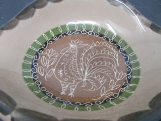 Mcm Vintage Sascha Brastoff California Pottery Rooster Handle Bowl C - 2