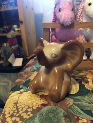 Fenton Art Glass Chocolate Elephant Figurine