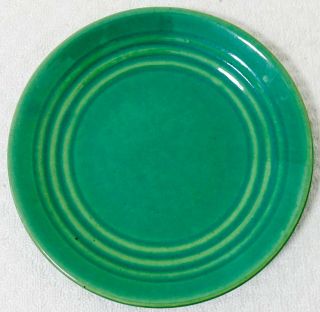 Vintage Bauer Pottery Jade Green Bread & Butter 6 " Plate Ring Ring - Ware Pattern