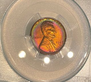 1948 - S Lincoln Penny Pcgs Ms65rb 1c One Cent Us Coin San Francisco Toning