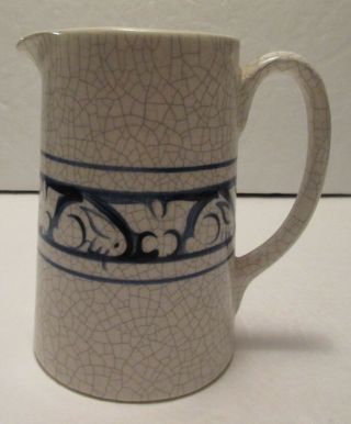 The Potting Shed Dedham Pottery Style Pitcher Rabbits Design Signed & Dated