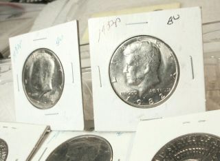 1 Roll of 20 Coins 1982 P AU/BU Kennedy Halves Some 1982 with No FG Polish Die 2