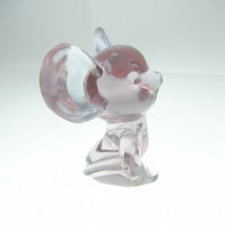 3 " Fenton Vintage Glass Mouse Figurine Dusty Rose Pink
