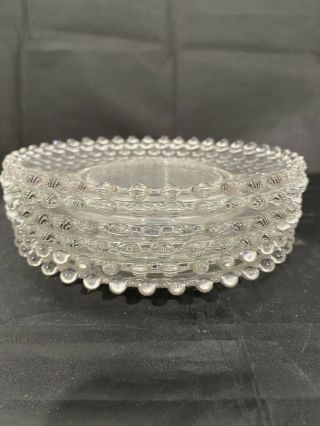 Vintage Set Of 6 Imperial Candlewick Crystal Clear 6 1/4 " Bread Plates