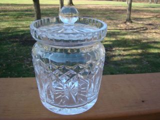 Waterford Lismore Hand - Cut Crystal Cigar Humidor Tobacco Jar Canister Biscuit