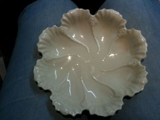 Lenox Leaf Dish Scalloped Oyster Shell Bowl 7 1/2 "