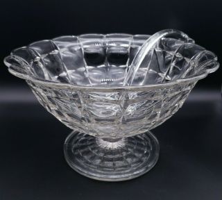 Indiana Glass Constellation Clear Footed Punch Bowl With Ladle