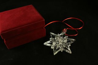 Waterford Crystal Clear 2004 Snow Star Snowflake Christmas Tree Ornament