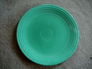 Fiesta Old Light Green 9.  5 " Luncheon Plate - Homer Laughlin - Very Good