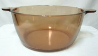 Corning Ware Vision 5 Quart / 4.  5 Liter Amber Dutch Oven Stock Pot Only Vintage