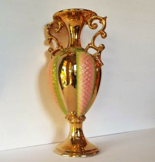 Large 13.  5 " C.  A.  L.  Italy Lucca Vase