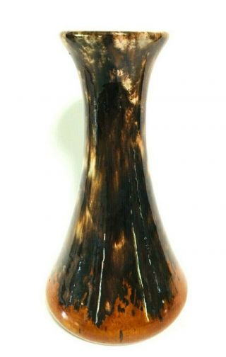 Vintage Brush Mccoy Brown Onyx Art Pottery Vase