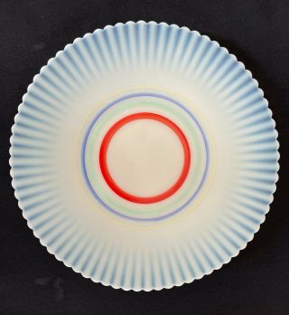 Macbeth - Evans Depression Glass Petalware Primary Monax,  10 3/4 " Plate