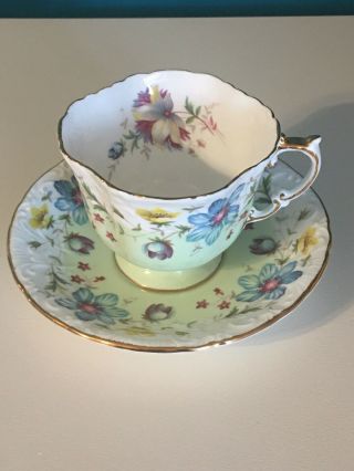 Aynsley Fine Bone China Teacup And Saucer England Numbered