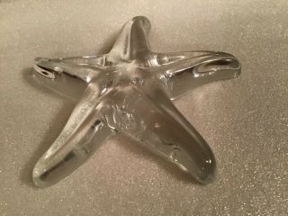 Vintage Baccarat Crystal France Sparkling Starfish Figurine Paperweight 5”