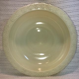 Antique Vintage 1930s Mckee Glass French Ivory Laurel Leaf 11 " Serving Bowl